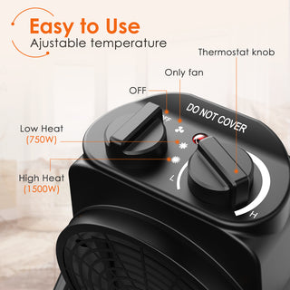 1500W Portable Heater Fan - Outdoor Space Heater