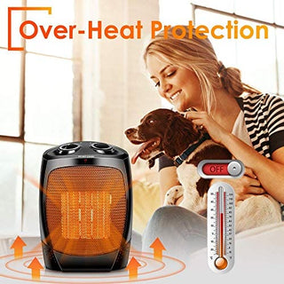 Portable Room Heater Indoor Use - 1500W Quiet Fast
