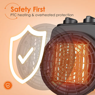 1500W Portable Heater Fan - Outdoor Space Heater