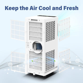 12000 BTU Portable Air Conditioner with Dehumidifier and Fan, Up to 550Sq.ft- NPF-08C
