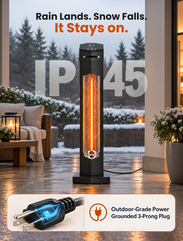 AirChoice 1500W Infrared Tower Heater with Remote - JH-HW04-15R