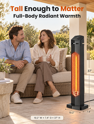 AirChoice 1500W Infrared Tower Heater with Remote - JH-HW04-15R
