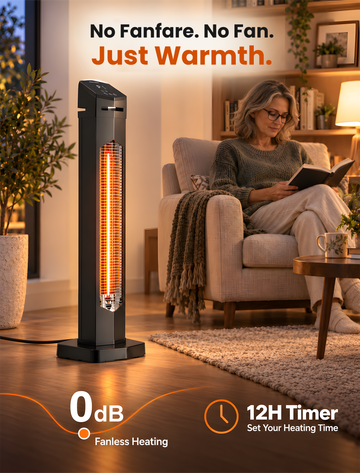 AirChoice 1500W Infrared Tower Heater with Remote - JH-HW04-15R