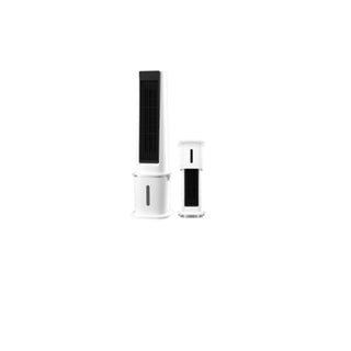 Two cylindrical objects, one black and one white, on a white background