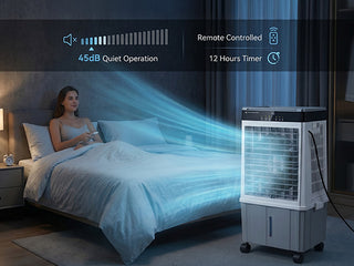 Remote Controlled
45 dB Quiet Operation
12 Hours Timer