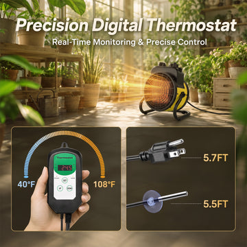 Digital thermostat controls and temperature probe for AirChoice PTC-1500R