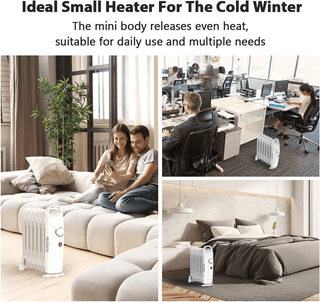 Oil Heater, 700W Portable Electric Space Heaters