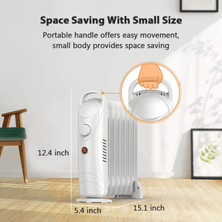 Oil Heater, 700W Portable Electric Space Heaters