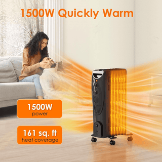 Air Choice Oil Heater, 1500W Portable Electric Space Heaters