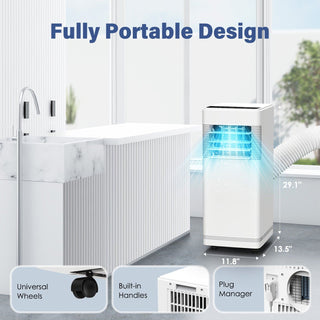 12000 BTU Portable Air Conditioner with Dehumidifier and Fan, Up to 550Sq.ft- NPF-08C