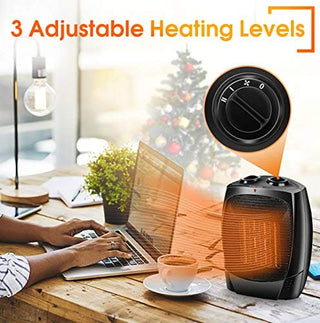 Portable Room Heater Indoor Use - 1500W Quiet Fast