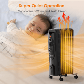 Air Choice Oil Heater, 1500W Portable Electric Space Heaters