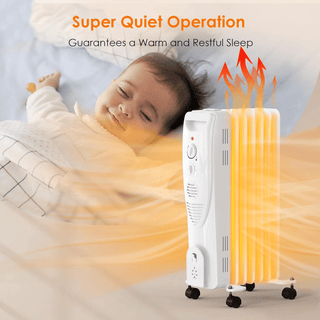 Oil Heater, 1500W Portable Electric Space Heaters